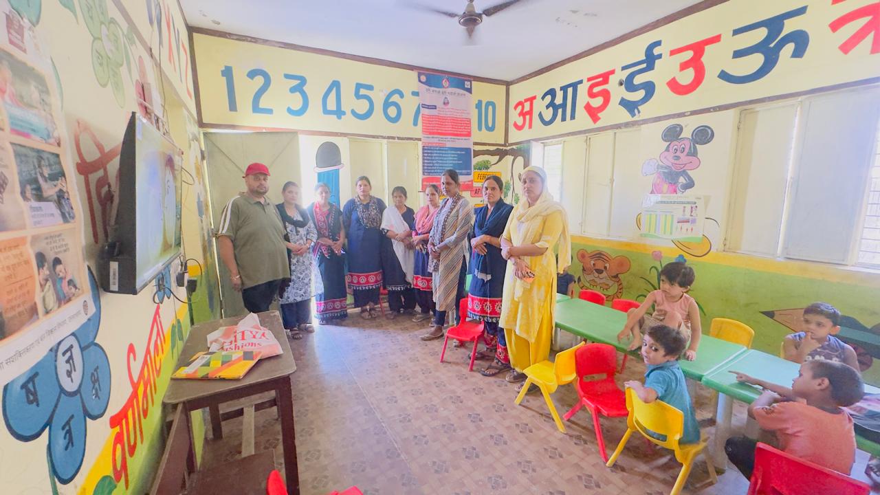 Visit to the Anganwadi Centre at Rawali Mahdood