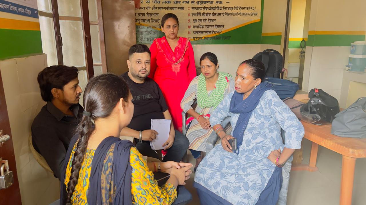 Meeting with the ASHA worker at the health facility