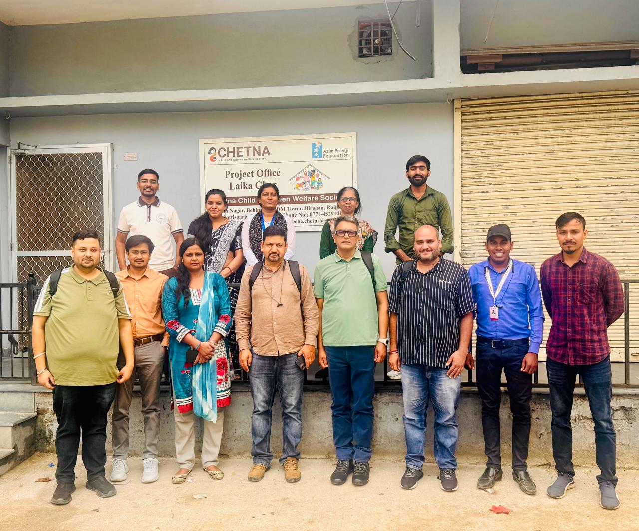 Exposure visit team at the Chetna project office, Raipur